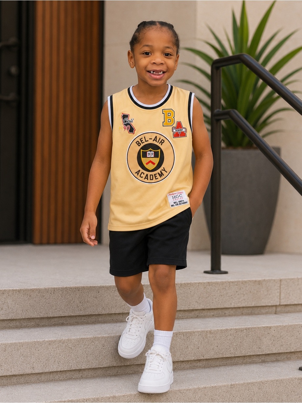Bel-Air Academy Yellow Sleeveless Jersey Top